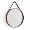 HAY Strap Mirror spegel Ø50 cm Dark brown