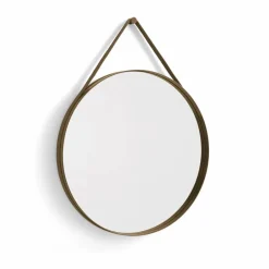 HAY Strap Mirror spegel Ø70 cm Light brown
