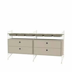 String hylla sovrum beige - Kombination G