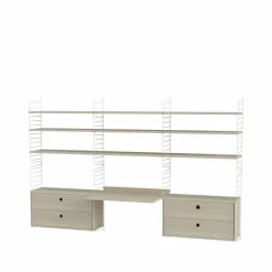 Outlet String kontor ask & vit - Kombination F