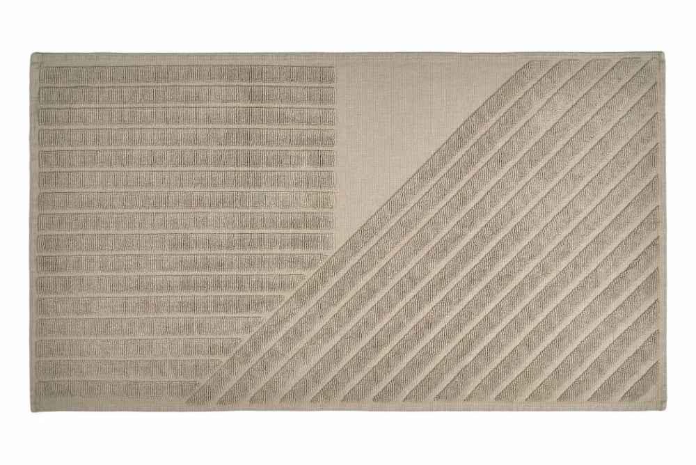 NJRD Stripes badrumsmatta 50x90 cm Beige