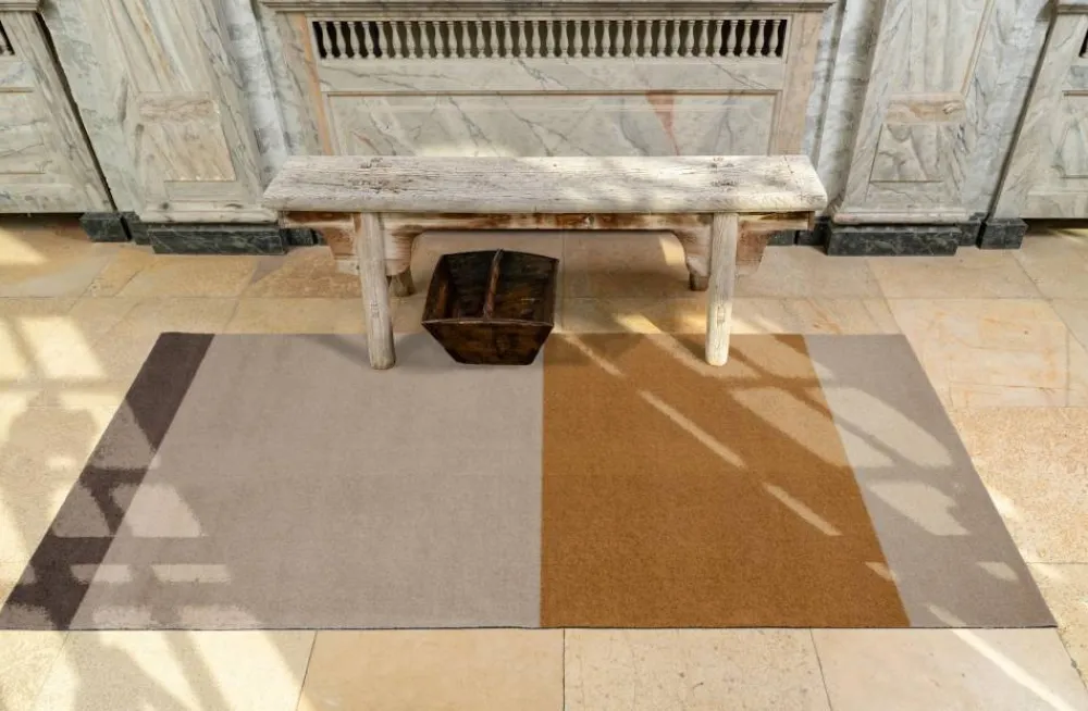 tica copenhagen Stripes gångmatta horisontell Ivory-dijon-brown 90x200 cm
