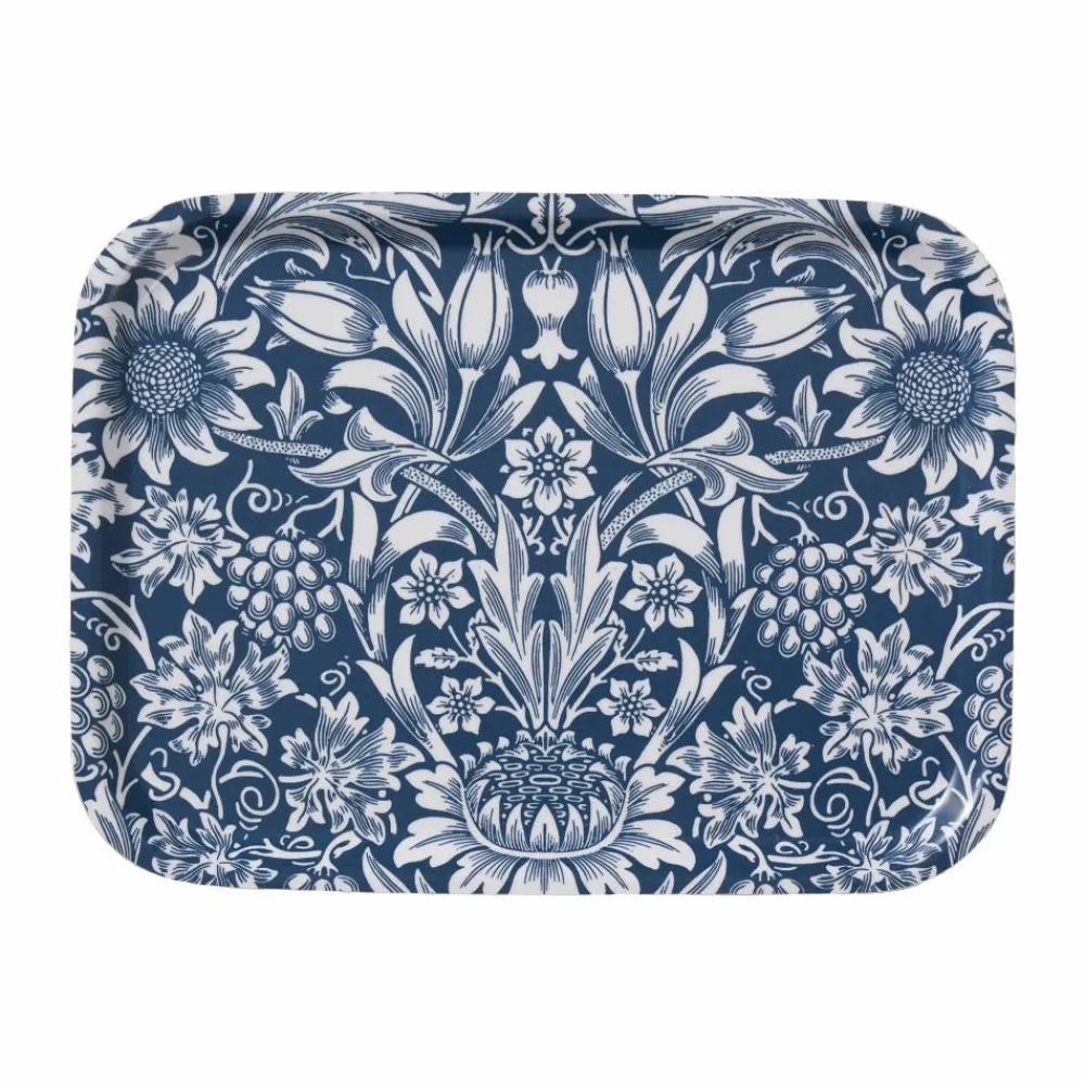 New Klippan Yllefabrik Sunflower bricka 20x27 cm Dark denim