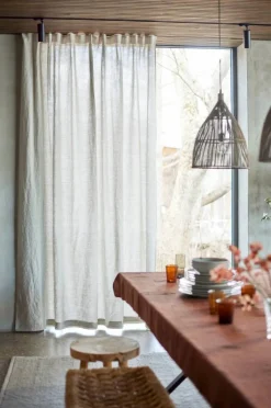Himla Sunrise gardin med veckband 280x250 cm Oatmeal