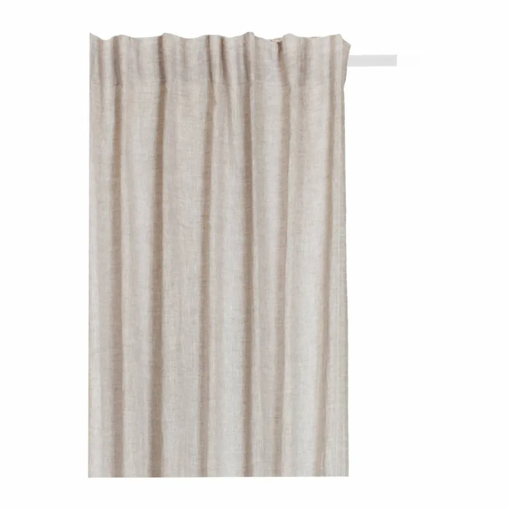 Himla Sunshine gardin med veckband 140x290 cm Oatmeal (natur)