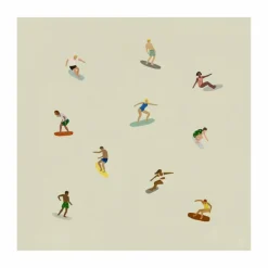 Online Fine Little Day Surfers poster Beige 40x40 cm