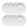 Rörstrand Swedish Grace tallrik Ø24 cm 8-pack - Snö (vit)