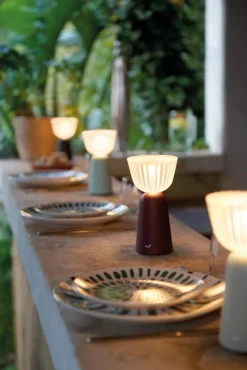 Clearance Fermob Swiing portabel bordslampa Black cherry (vinröd)