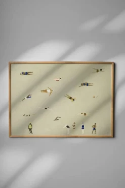 Best Fine Little Day Swimmers poster Beige 50x70 cm