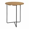 Grythyttan Stålmöbler Table 6B bord Oljad ek-svart Ø60 cm