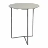 New Grythyttan Stålmöbler Table 6B bord Vitlackad ek-varmförzinkad stativ Ø60 cm