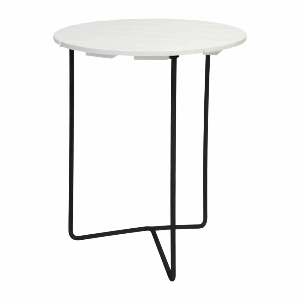 Grythyttan Stålmöbler Table 6B bord Vitoljad ek-svart Ø60 cm