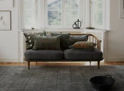Best Chhatwal & Jonsson Tattersall kuddfodral 40x60 cm Forest green-cognac