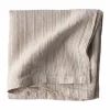 Tell Me More linneduk 145x145 cm Hazelnut stripe
