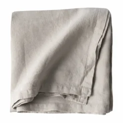 Tell Me More linneduk 145x145 cm Warm grey