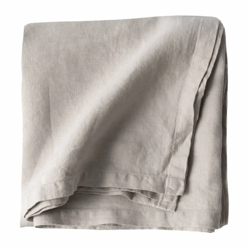 Tell Me More linneduk 145x145 cm Warm grey