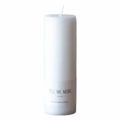 Tell Me More stearinljus L 15 cm Vit