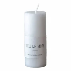 Tell Me More stearinljus S 10 cm Vit