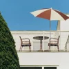 HAY Terrazza Octagon parasoll Off-white-burgundy