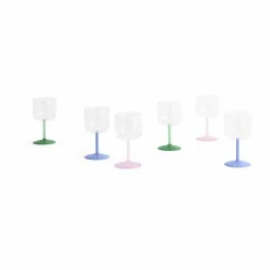 HAY Tint vinglas 25 cl 2-pack Clear-jade light pink-light pink