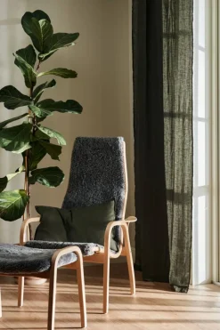 Scandi Living Tranquility gardinlängd med multiband 139x250 cm Forest green