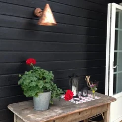 Örsjö Belysning Tratten vägglampa rå koppar