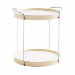 Karl Andersson & Söner Trayo brickbord Ø50 cm laminat Vit kromstativ askkant