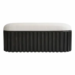 Best 101 Copenhagen Tribu bänk linne Coffee-white chalk