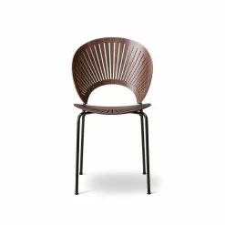New Fredericia Furniture Trinidad 3398 stol Klarlackad valnöt-ben svart