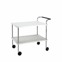 SMD Design Trolley Square serveringsvagn vit kromstativ