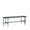 Online GUBI TS Console 1 konsolbord marmor grön svartlackat stativ