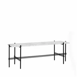 Best GUBI TS Console 1 konsolbord marmor vit svartlackat stativ