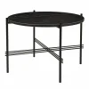 Sale GUBI TS soffbord svarta ben Ø 55 cm svart marmor
