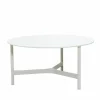 Clearance Cane-line Twist soffbord large Ø90 cm White-white