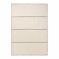 Ferm Living Vari quiltat överkast Natural-dark chocolate 260x180 cm
