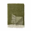 Discount Klippan Yllefabrik Velvet ullpläd avokado