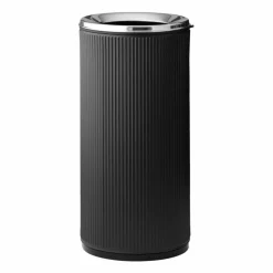 Vipp 18 papperskorg med kant 22 l Black-stainless steel