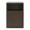 Vipp 672 sängbord Mörk ek-ljus aluminium vägg 31 5x48x38 cm