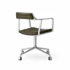 Outlet Vipp 452 Swivel kontorsstol med hjul Pol. aluminium-bosco green