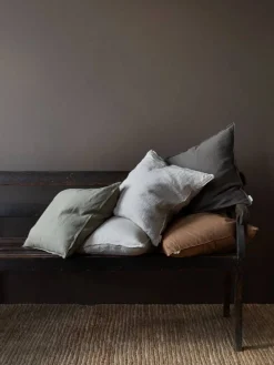 Sale Tell Me More Washed linen kuddfodral 50x50 cm Warm grey