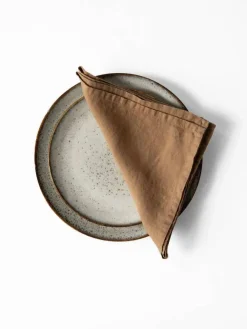 Tell Me More Washed linen tygservett 45x45 cm Hazelnut