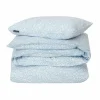 Lexington Wave Printed Cotton Sateen bäddset White-Blue 2 örngott