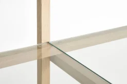 Outlet HAY Woody hylla Oak-clear glass low