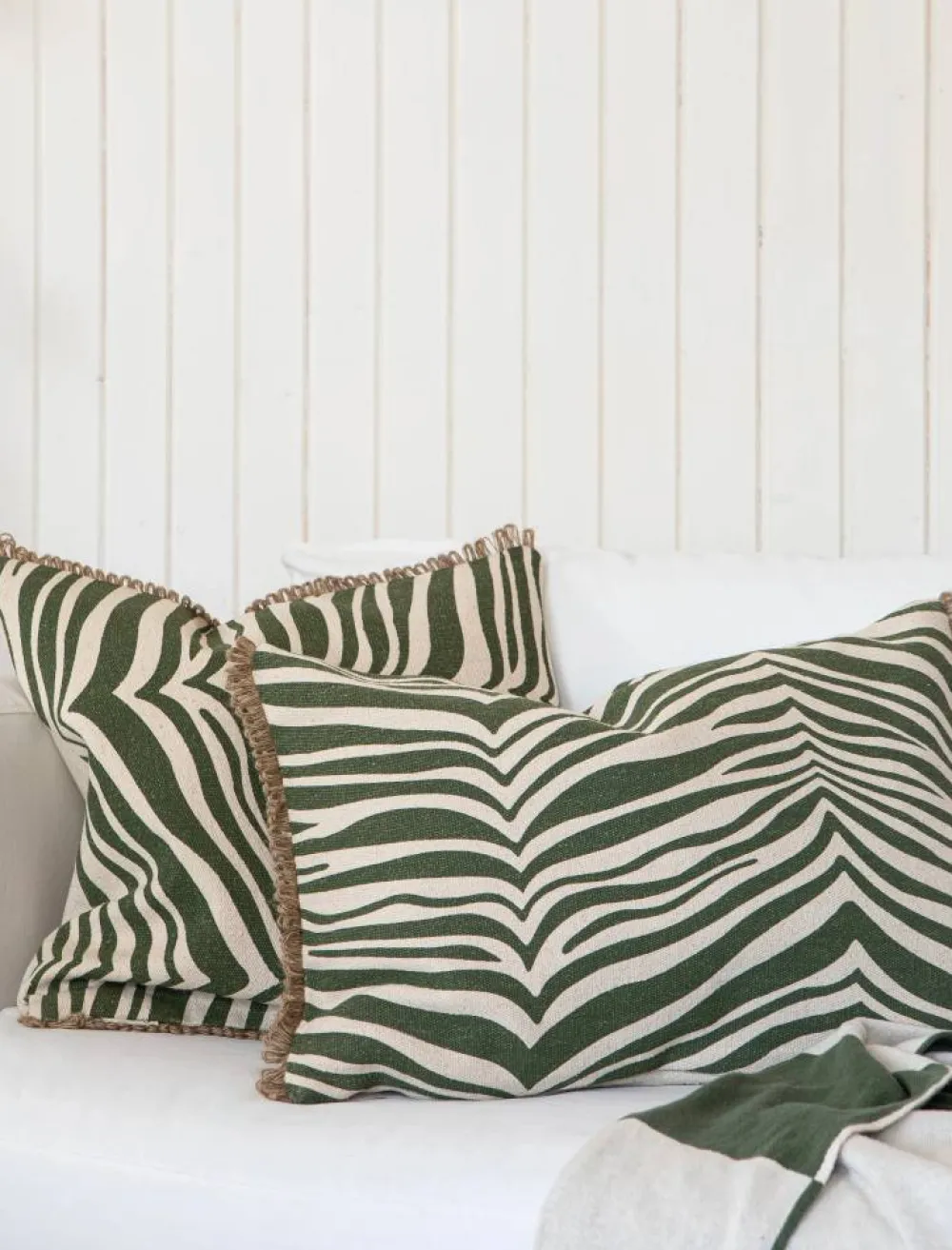 Classic Collection Zebra kudde 40x60 cm Grön
